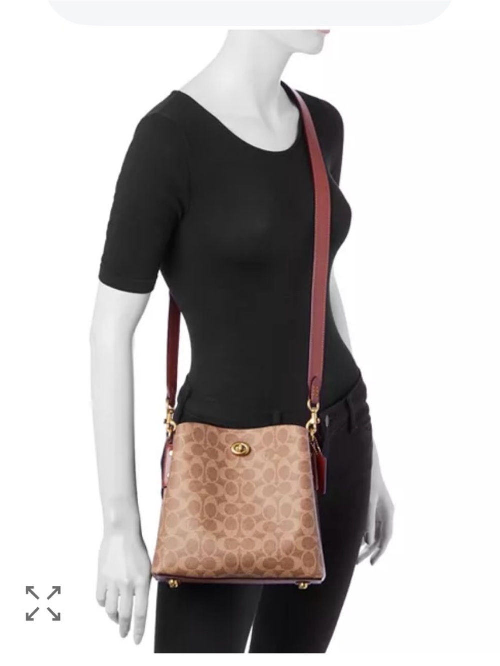 Coach Signature Leather Willow Small C3890 Bucket Bag - Picture 3 of 14